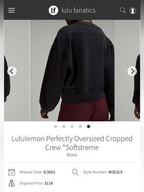 Lululemon Perfectly Oversized Cropped Crew*Softstreme